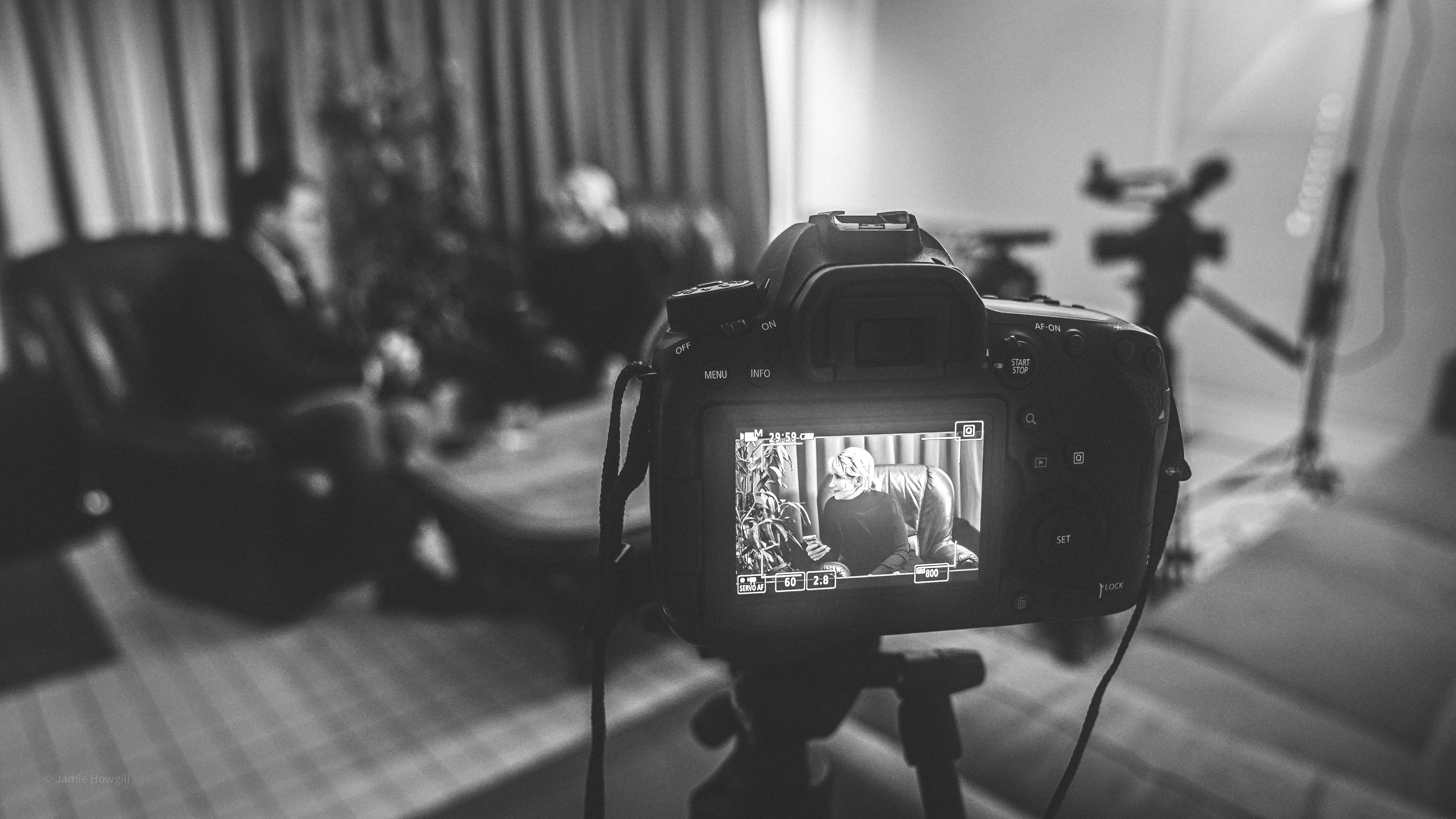 Behind-the-scenes videography setup by Jamie Lewis